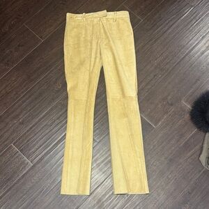 Leather Tan Pants